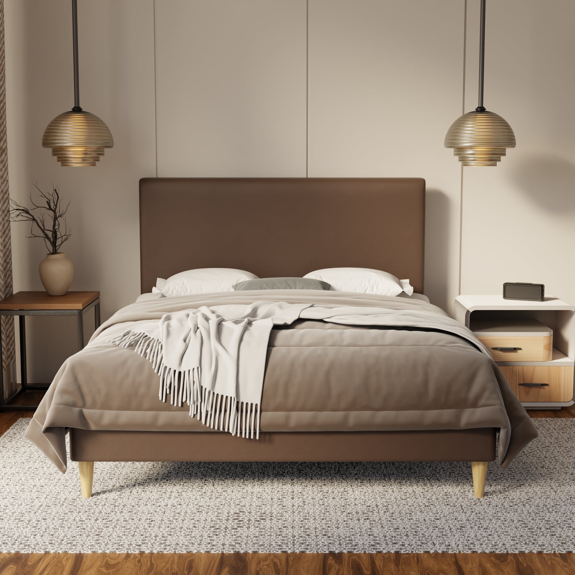 Kira Genuine Leather Bed Frame By Somnuz SSE