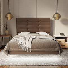 Kaelen Genuine Leather Floating Bed Frame (With LED) By Somnuz SSE