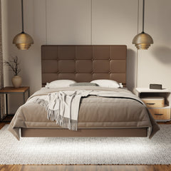 Theron Genuine Leather Floating Bed Frame (With LED) By Somnuz SSE