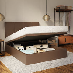 Lyra Genuine Leather Storage Bed (Gas Lift) By Somnuz SSE