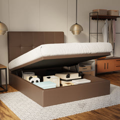 Marlowe Genuine Leather Storage Bed (Gas Lift) By Somnuz SSE