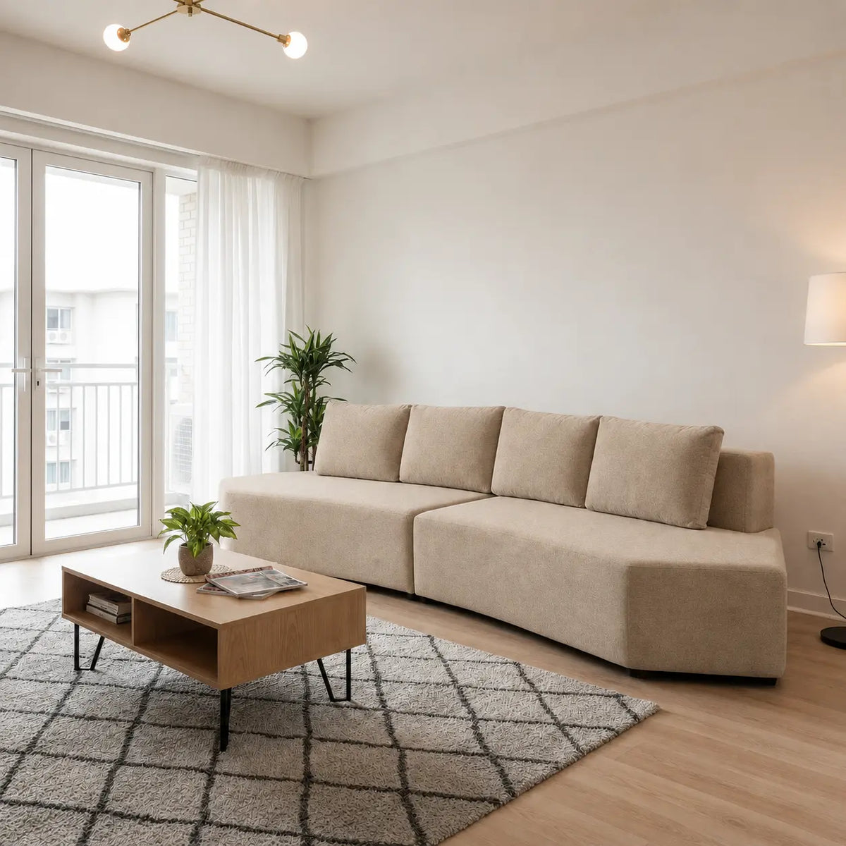 Taviel Fabric Sectional Sofa (Pet Friendly & Easy Clean)