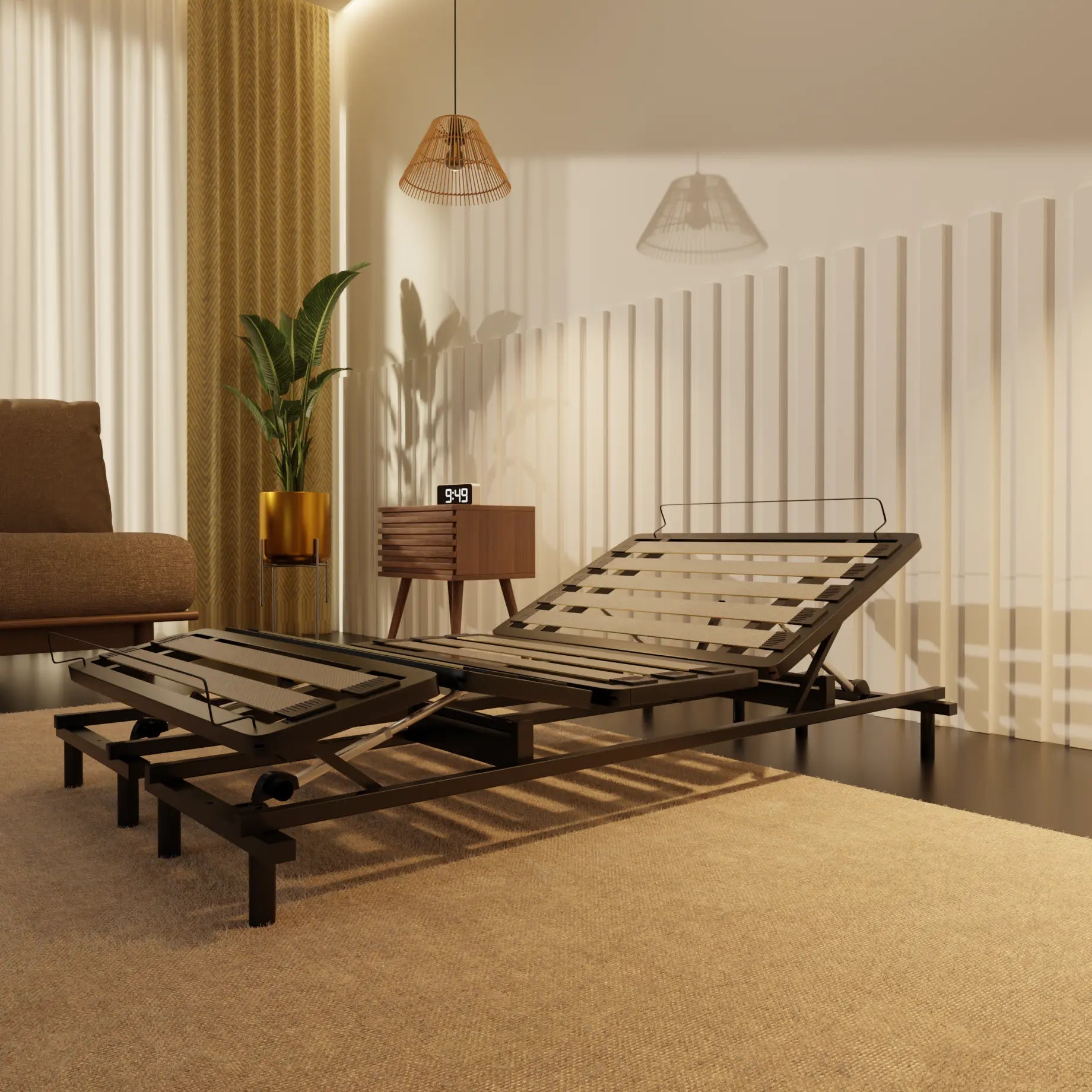 Somnuz® Restro Adjustable Base + Somnuz® Aire Mattress Somnuz