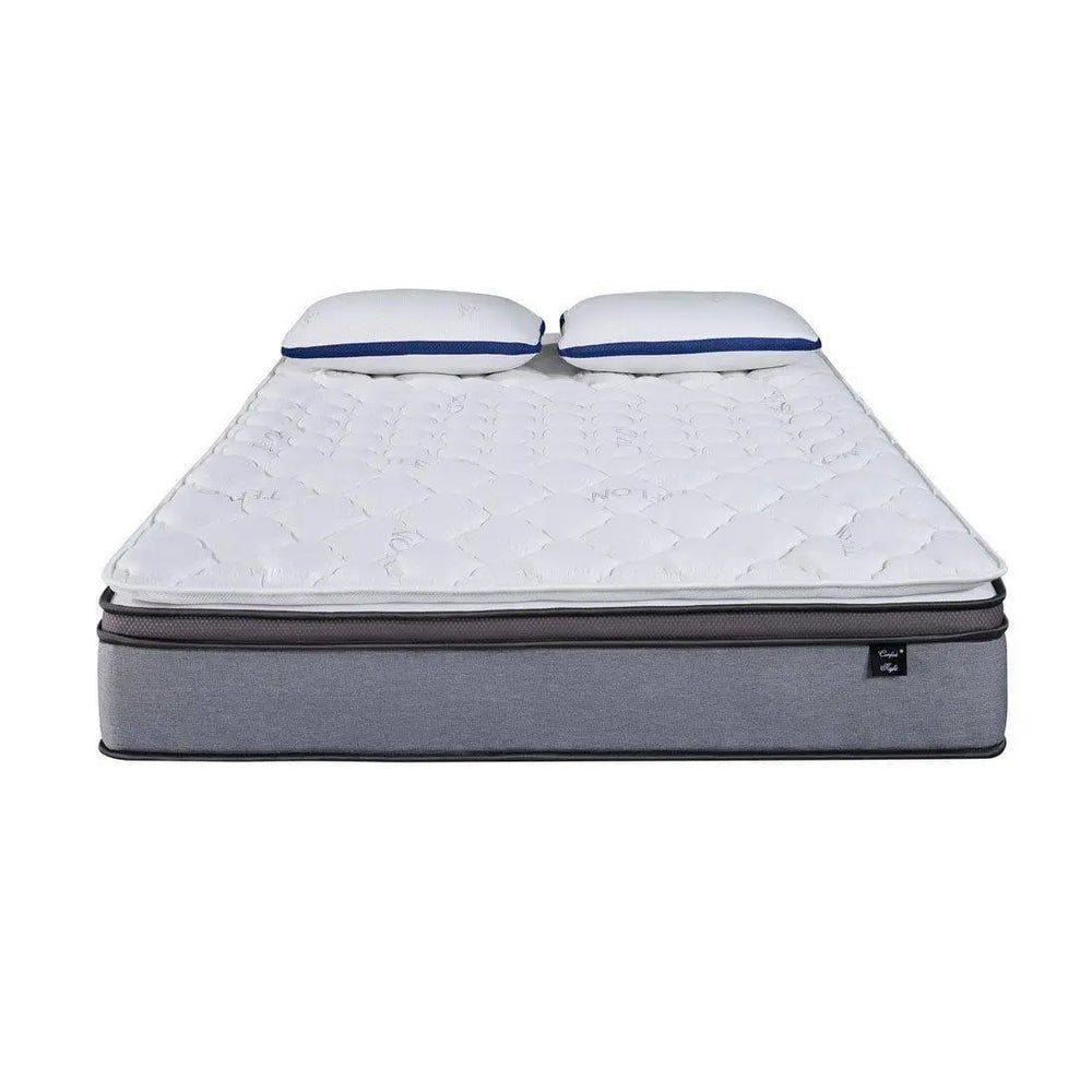 Somnuz™ Comfort Night 12 Inch Water Repellent Teflon Fabric Latex Individual Pocketed Spring Mattress - Somnuz Mattress