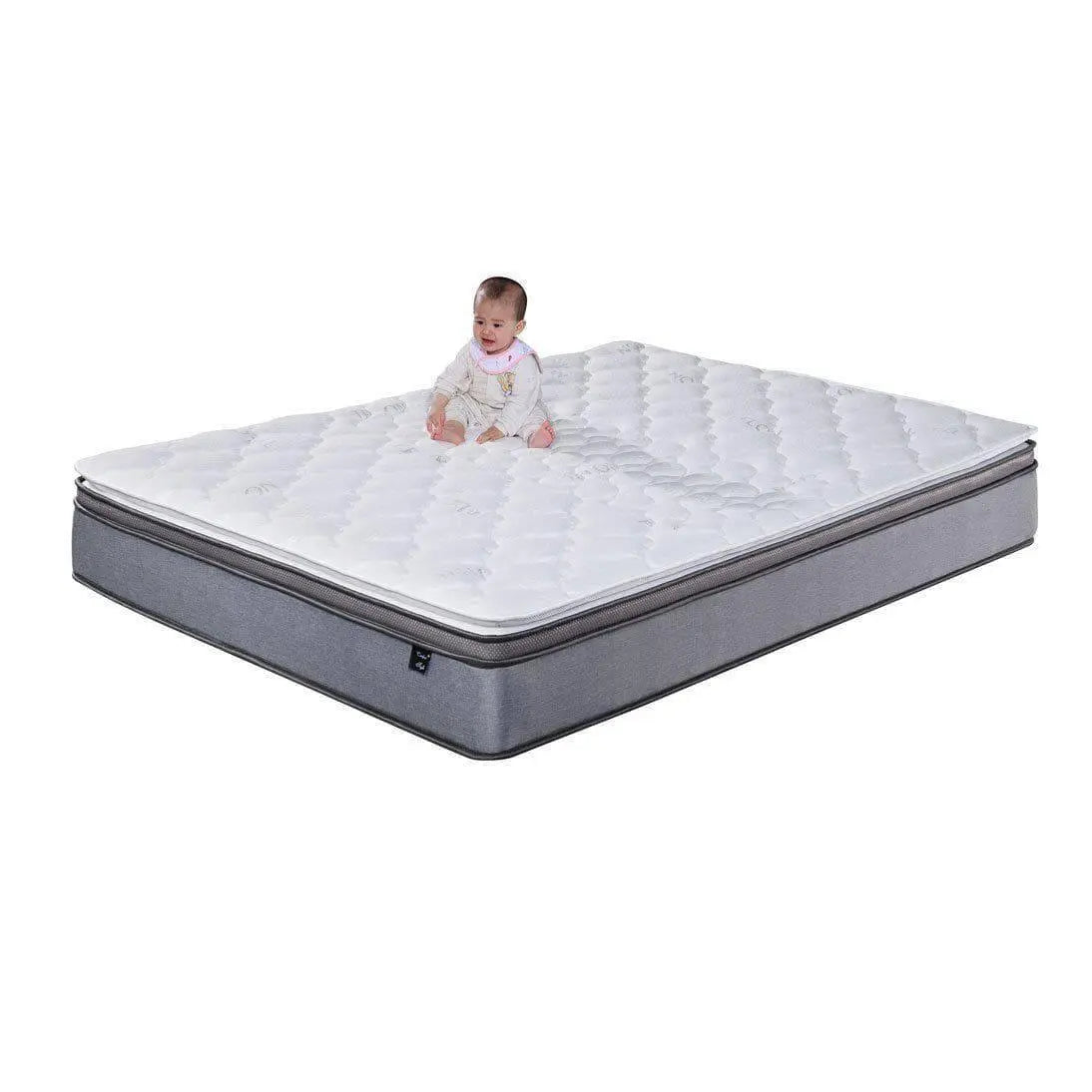 Somnuz™ Comfort Night 12 Inch Water Repellent Teflon Fabric Latex Individual Pocketed Spring Mattress - Somnuz Mattress