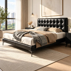 Wexlin Genuine Leather Bed Frame